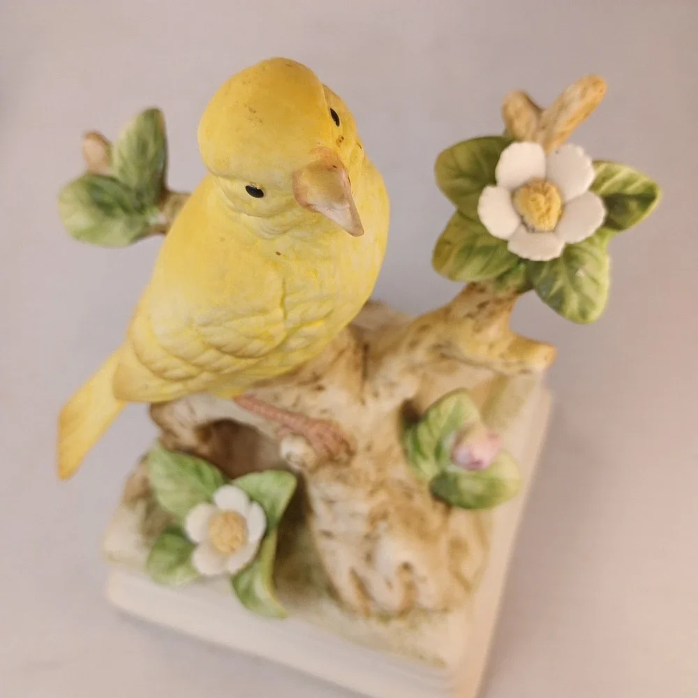 Vintage Gorham Japan Yellow Canary Music Box Tune 